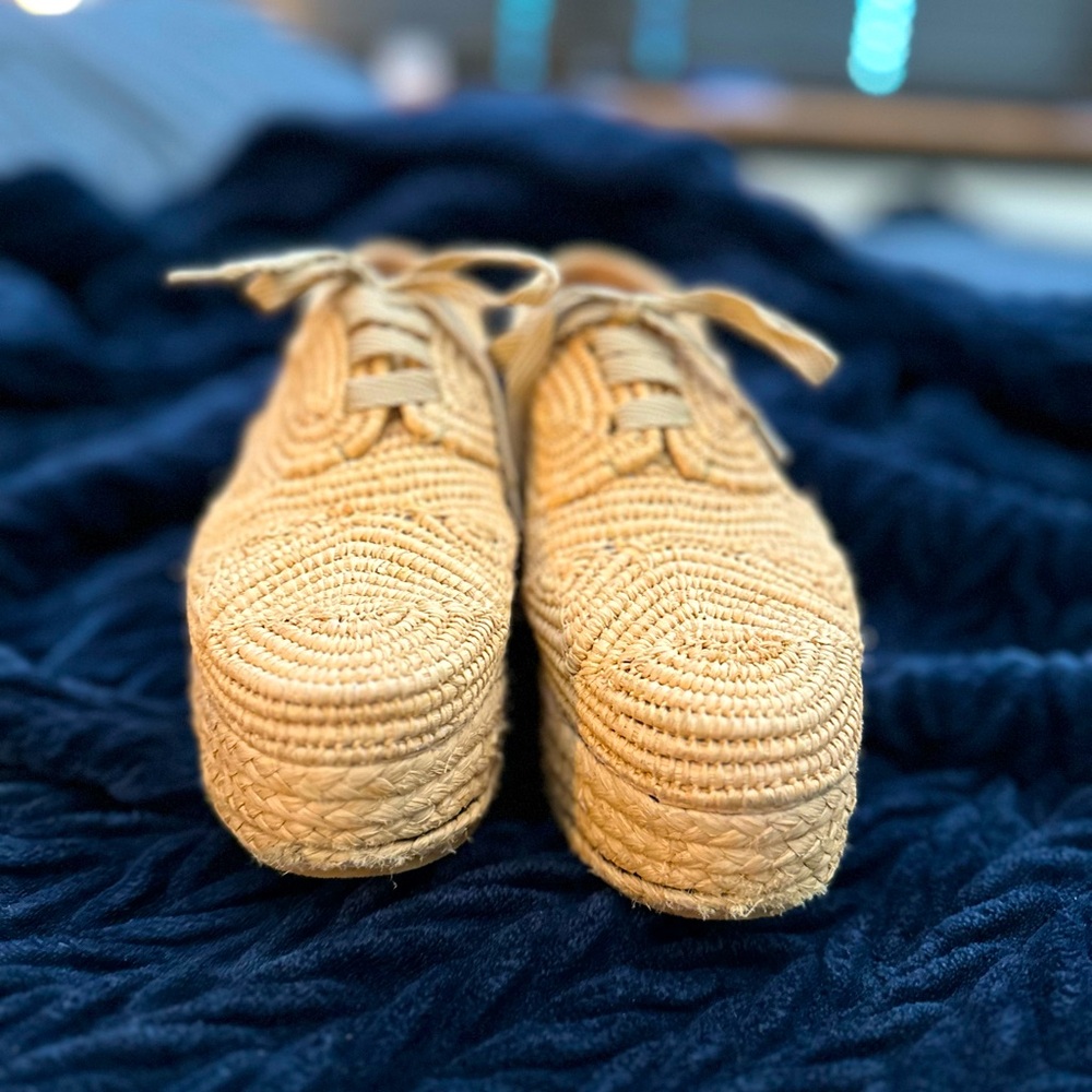 Robert Clergerie rattan platform oxford size 6/36